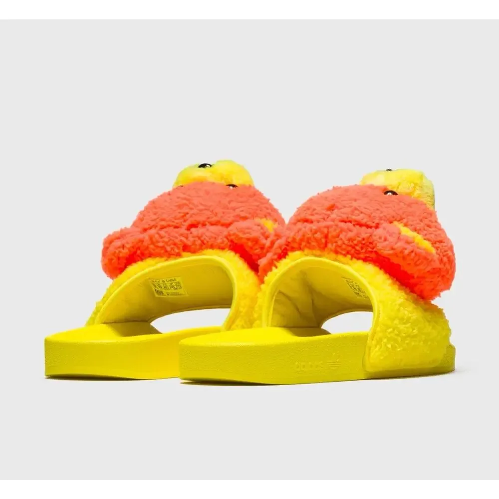Adidas Jeremy Scott NBA Adilette Bear Yellow Lifestyle Slides Mens 8 or Womens 9